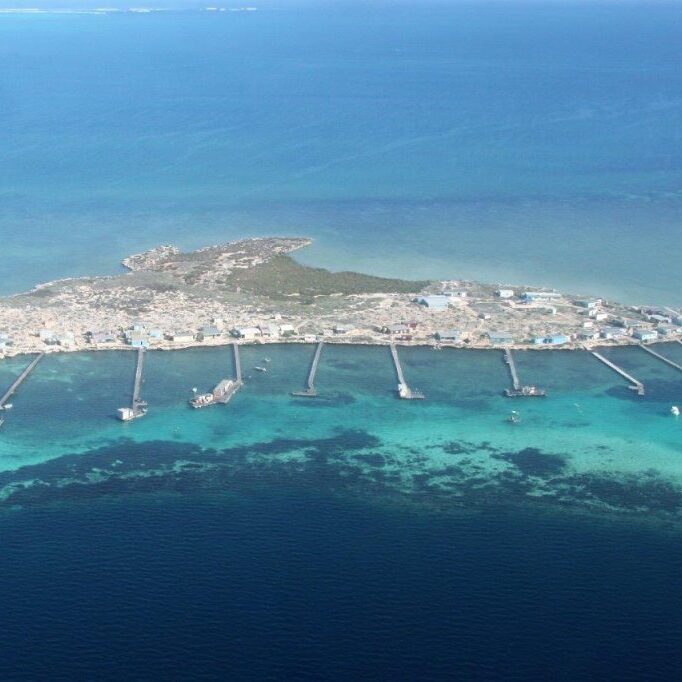 Aerial view of Abrolhos Islands