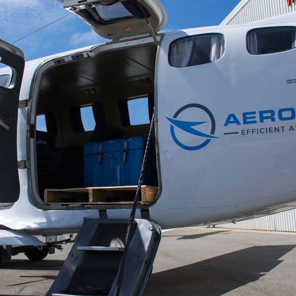 Cessna with two doors open