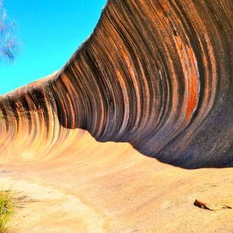 Side view of Wave Rock